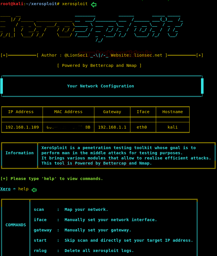 ¿Cómo instalar Xerosploit para realizar ataques MITM? 3 Xerosploit OnlineHacking2