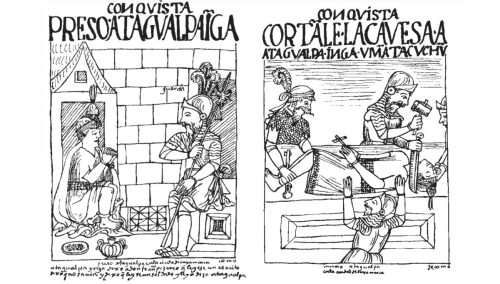 La prisión y muerte de Atahualpa.