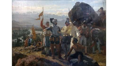 La llegada de los españoles a Chile.
